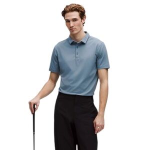 Lululemon Men's ShowZero™ Slim-Fit Polo Steel Blue Shirt 
Size Medium